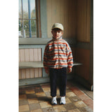 Konges Sløjd Tangerine Stripe Jody Embroidery Bamse Jakke Grs
