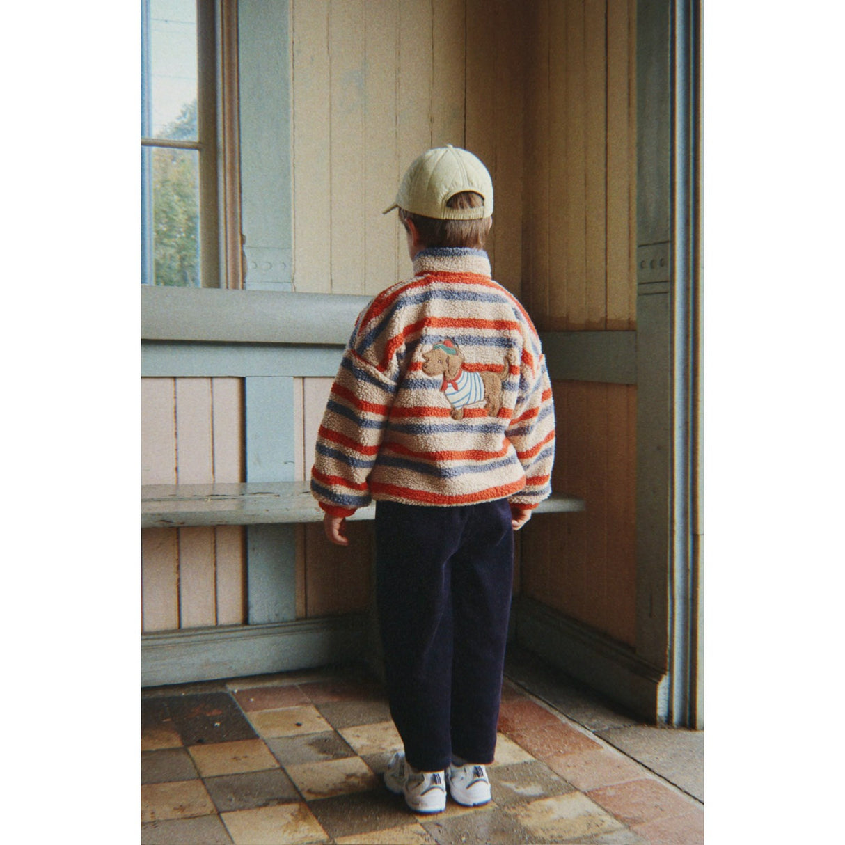 Konges Sløjd Tangerine Stripe Jody Embroidery Bamse Jakke Grs