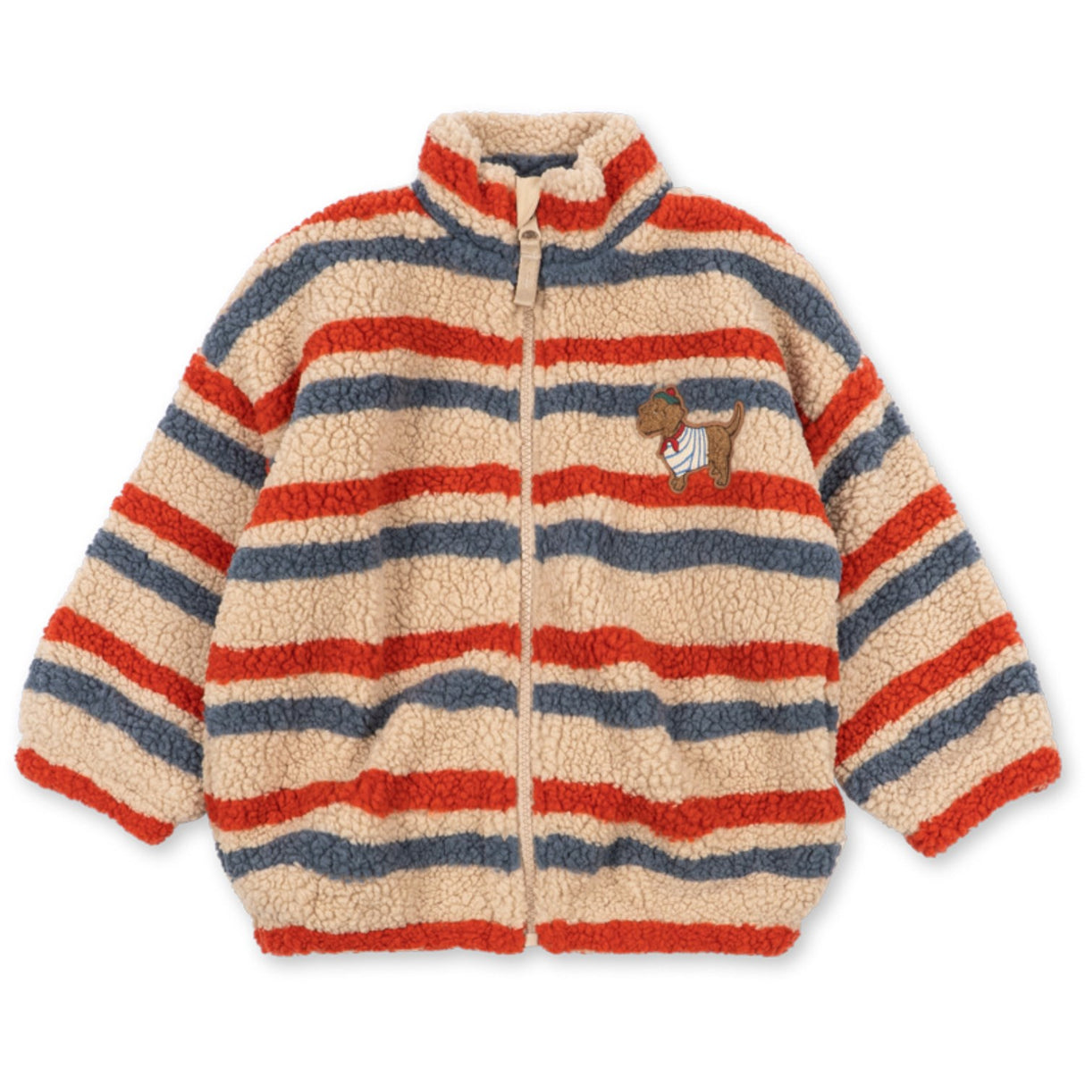 Konges Sløjd Tangerine Stripe Jody Embroidery Bamse Jakke Grs