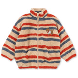 Konges Sløjd Tangerine Stripe Jody Embroidery Bamse Jakke Grs