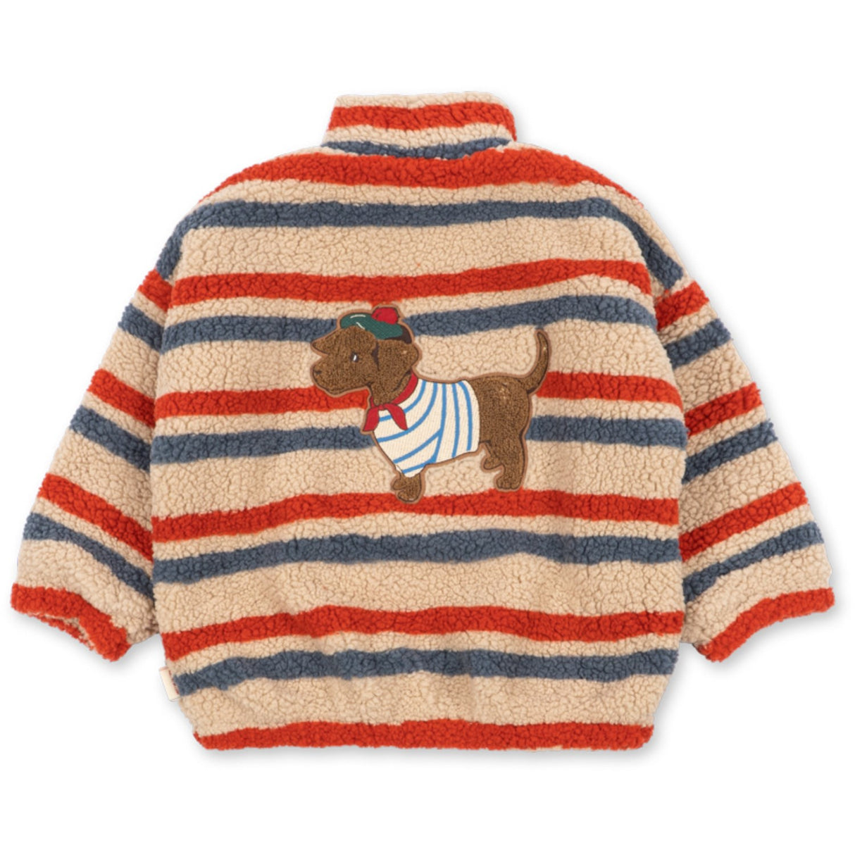 Konges Sløjd Tangerine Stripe Jody Embroidery Bamse Jakke Grs