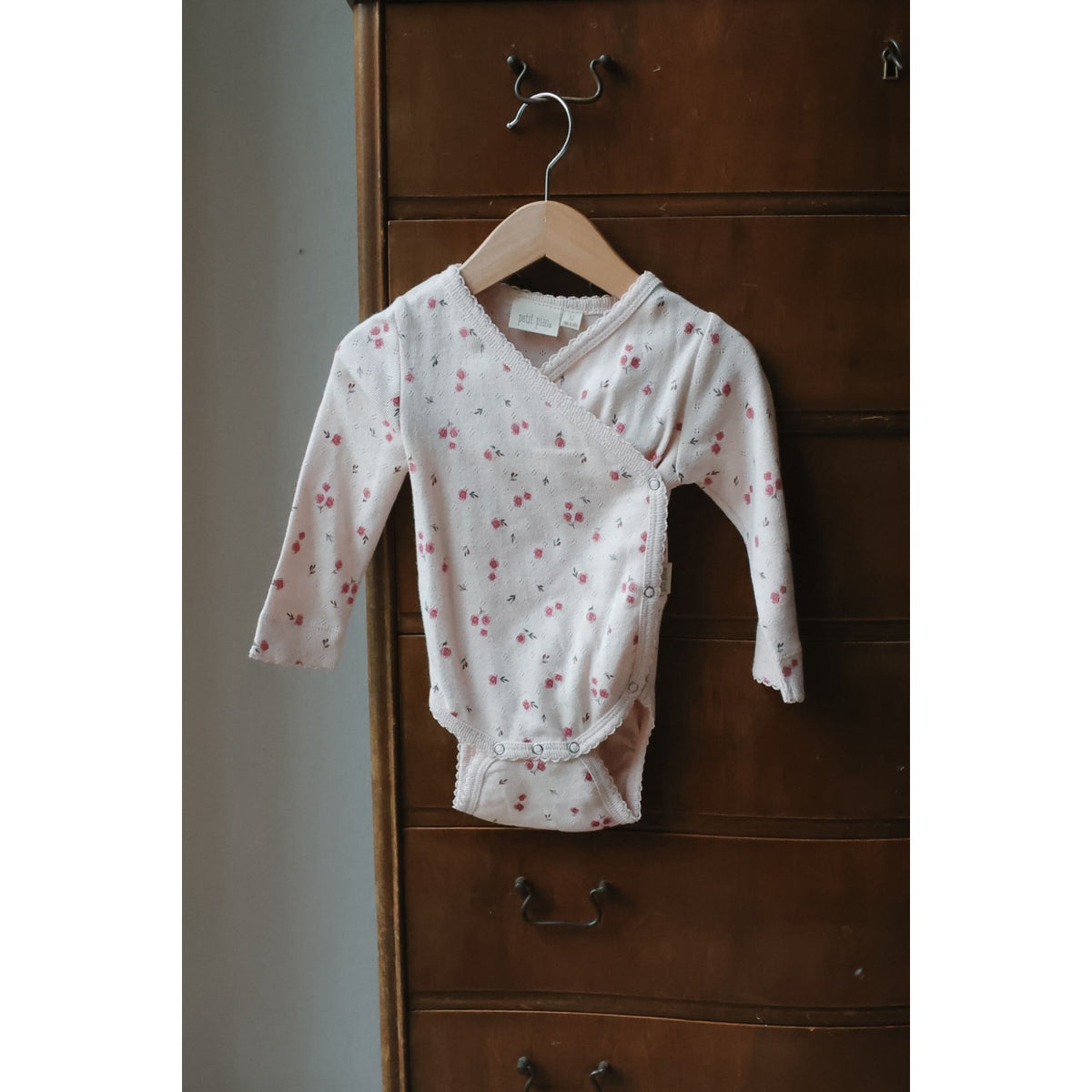 Petit Piao Eggnog Rosehip Aop Ppgracie L_S Pointelle Body