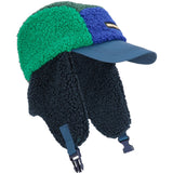 Bobo Choses Navy Blue Farve Block Sheepskin Chapka
