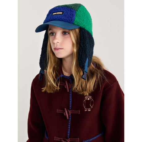 Bobo Choses Navy Blue Farve Block Sheepskin Chapka