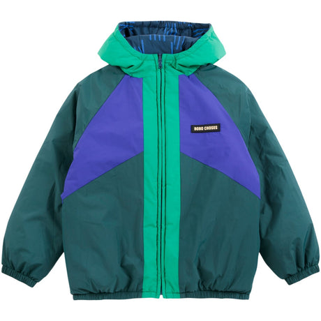 Bobo Choses Navy Blue Almost Moiré All Over Vendbar Anorak