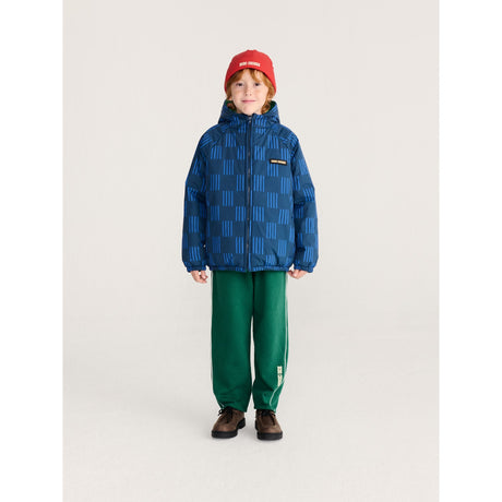 Bobo Choses Navy Blue Almost Moiré All Over Vendbar Anorak
