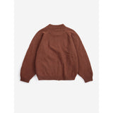 Bobo Choses Dark Brown Mush Monster Duo Zipped Cardigan