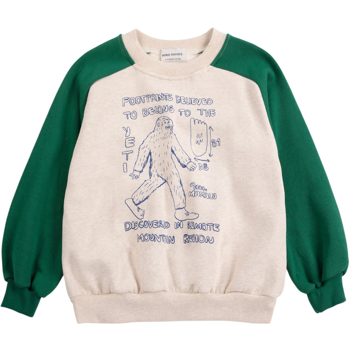 Bobo Choses Offwhite Mr. Footish Raglan Sweatshirt