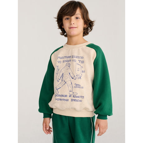 Bobo Choses Offwhite Mr. Footish Raglan Sweatshirt