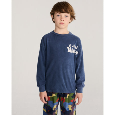 Bobo Choses Midnight Blue All About Monsters LS T-Shirt
