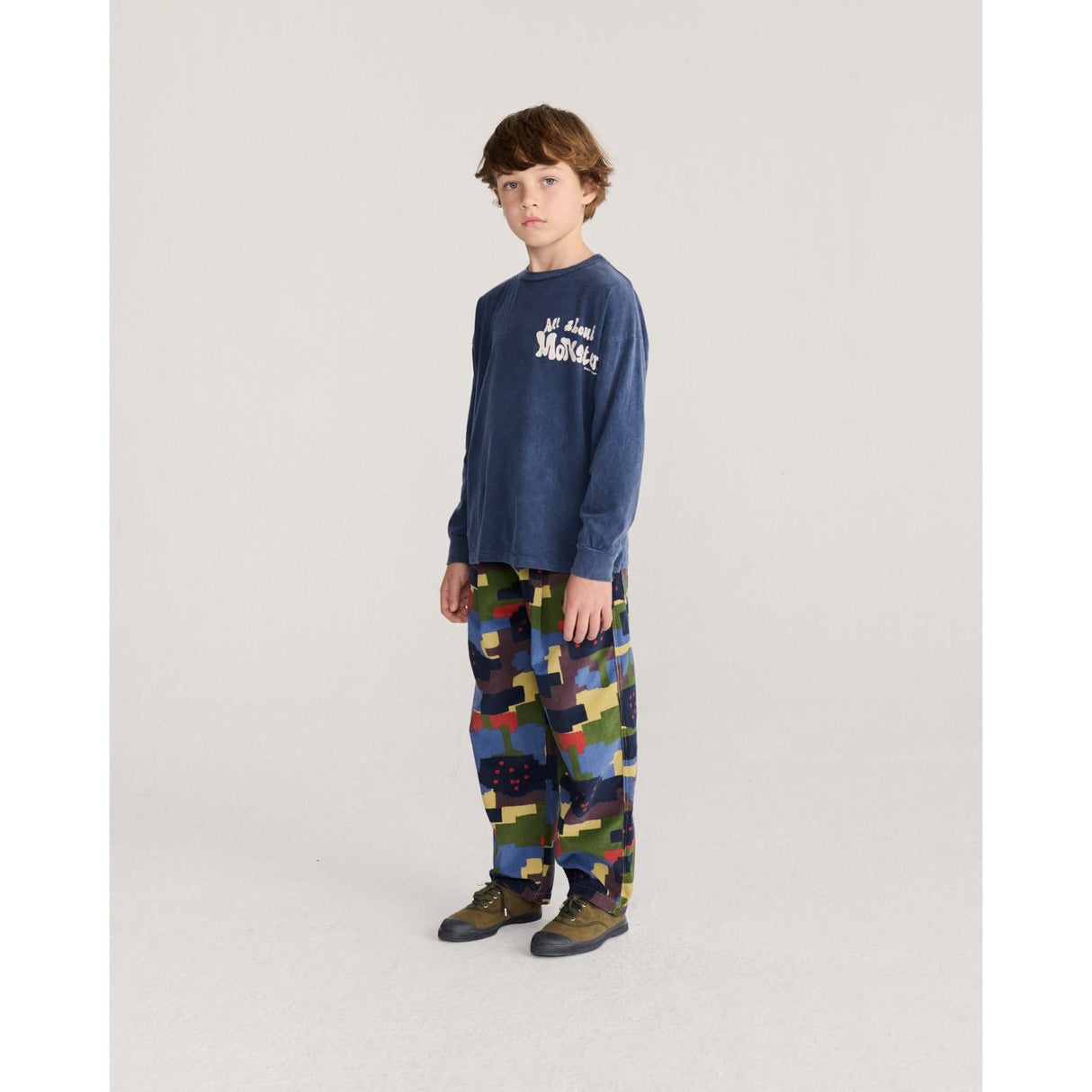 Bobo Choses Midnight Blue All About Monsters LS T-Shirt