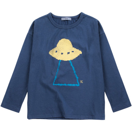 Bobo Choses Navy Blue Pixel Abduction LS T-Shirt