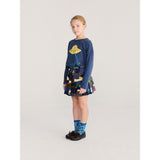Bobo Choses Navy Blue Pixel Abduction LS T-Shirt