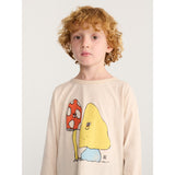 Bobo Choses Beige Mush Monster Duo LS T-Shirt