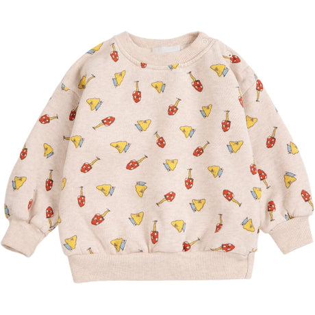 Bobo Choses Offwhite Mush Monster Duo All Over Sweatshirt