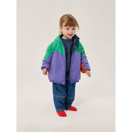 Bobo Choses Navy Blue Stamp Bloom All Over Vendbar Anorak