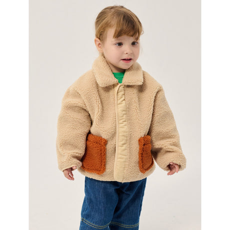 Bobo Choses Light Pink Softpaw Monster Sheepskin Vendbar Jakke