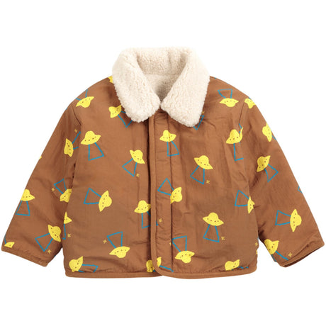 Bobo Choses Brown Pixel Abduction Sheepskin Vendbar Jakke