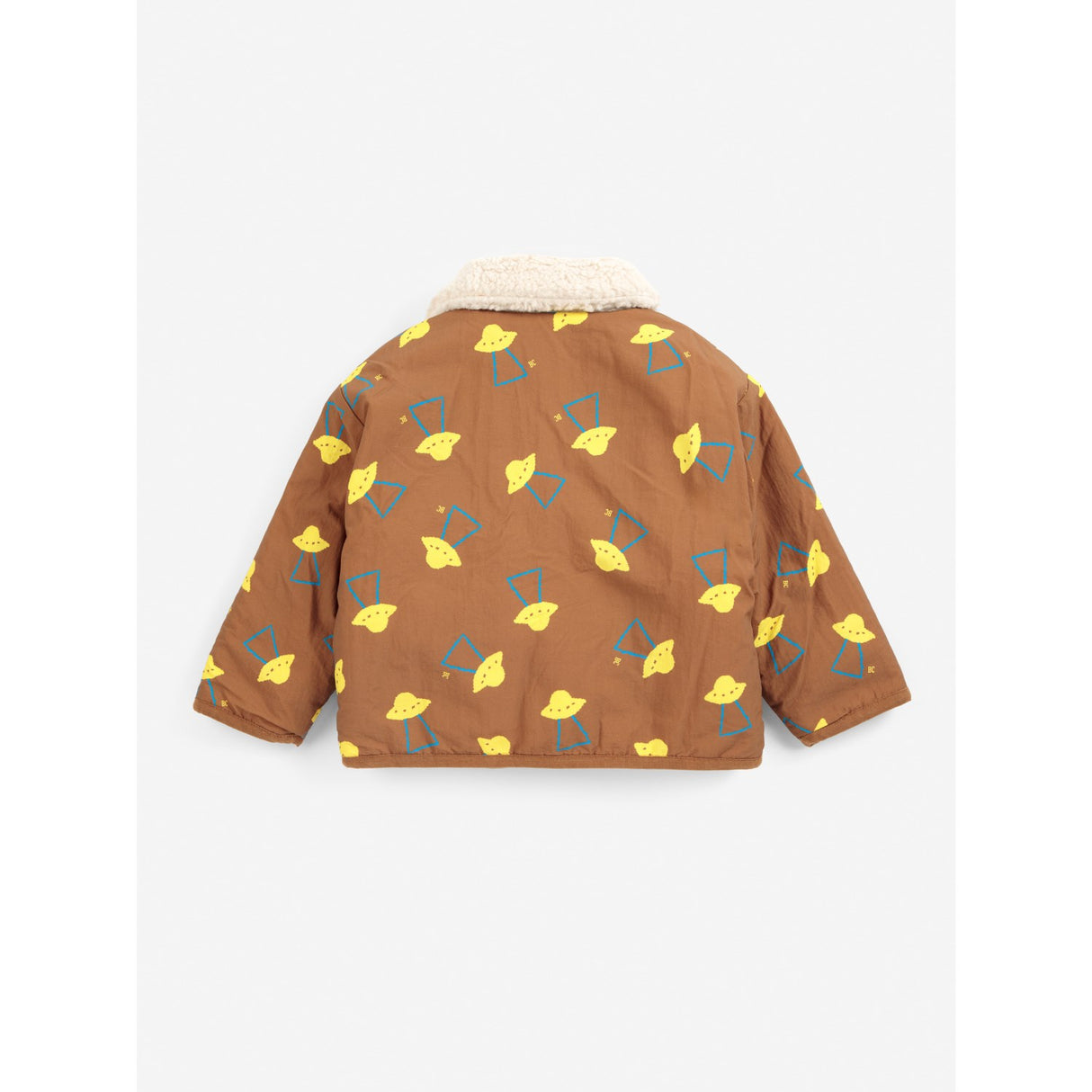 Bobo Choses Brown Pixel Abduction Sheepskin Vendbar Jakke