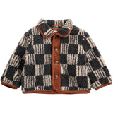 Bobo Choses Dark Grey Almost Moiré All Over Sheepskin Jakke