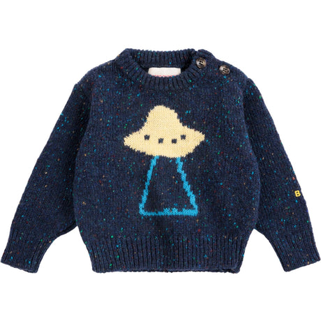 Bobo Choses Navy Blue Pixel Abduction Jumper