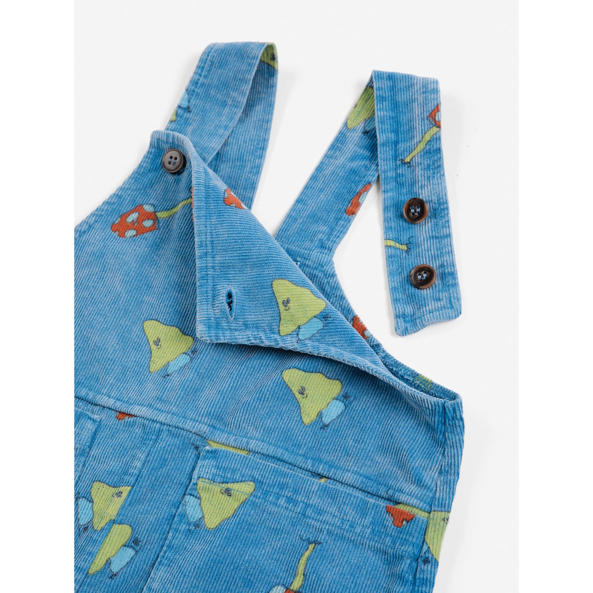 Bobo Choses Blue Mush Monster Duo All Over Corduroy Overall