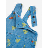 Bobo Choses Blue Mush Monster Duo All Over Corduroy Overall