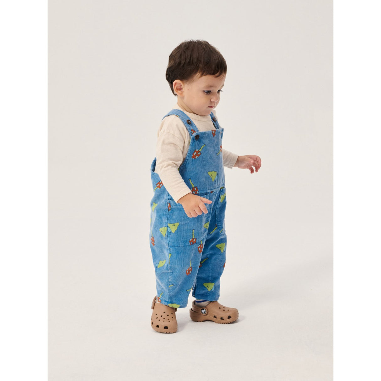 Bobo Choses Blue Mush Monster Duo All Over Corduroy Overall