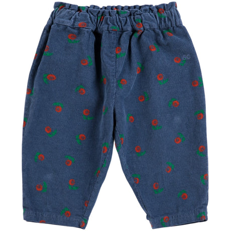 Bobo Choses Navy Blue Stamp Bloom All Over Corduroy Bukser