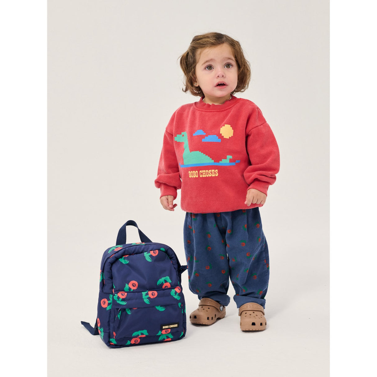 Bobo Choses Navy Blue Stamp Bloom All Over Corduroy Bukser
