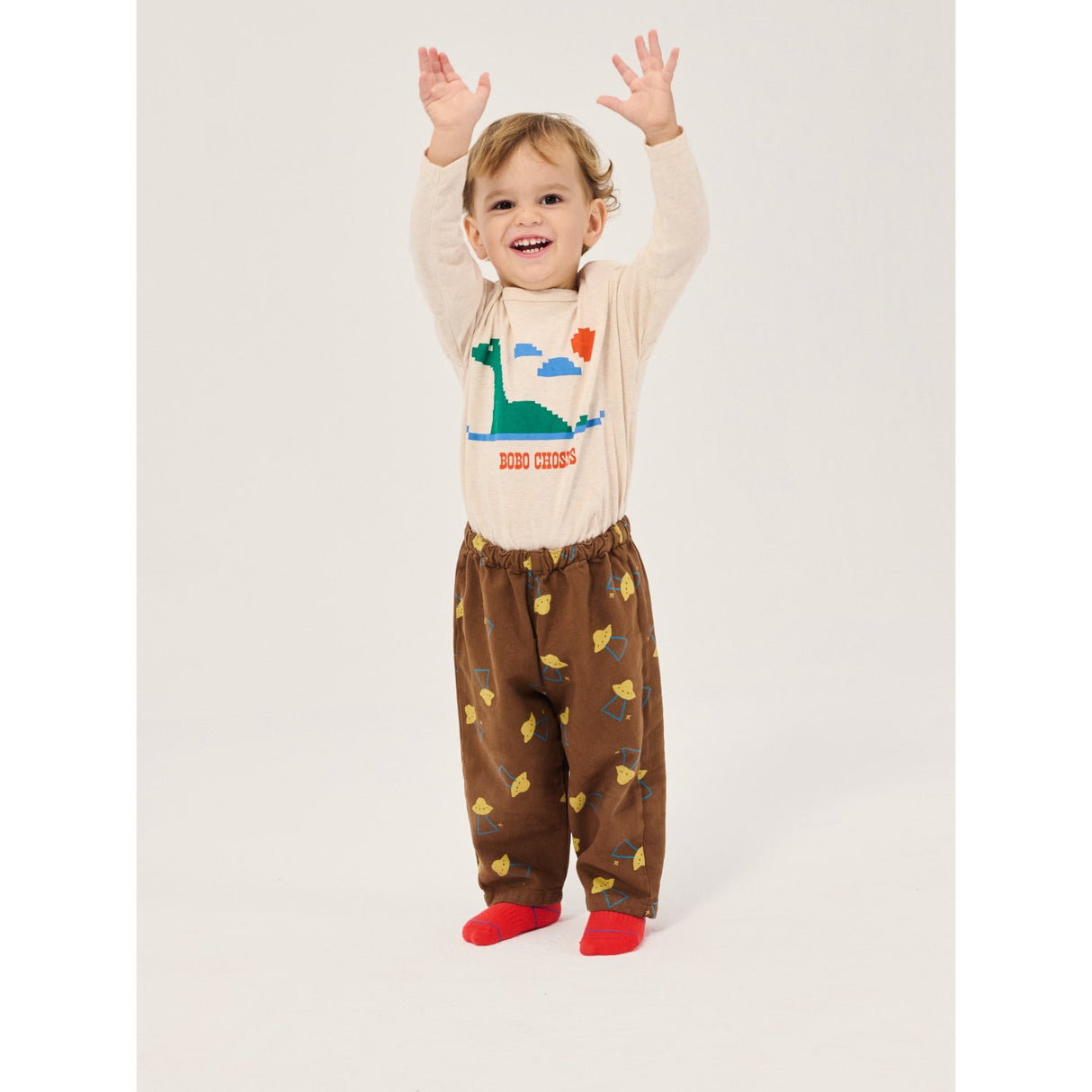 Bobo Choses Brown Pixel Abduction All Over Woven Bukser