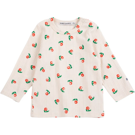 Bobo Choses Offwhite Stamp Bloom All Over LS T-Shirt