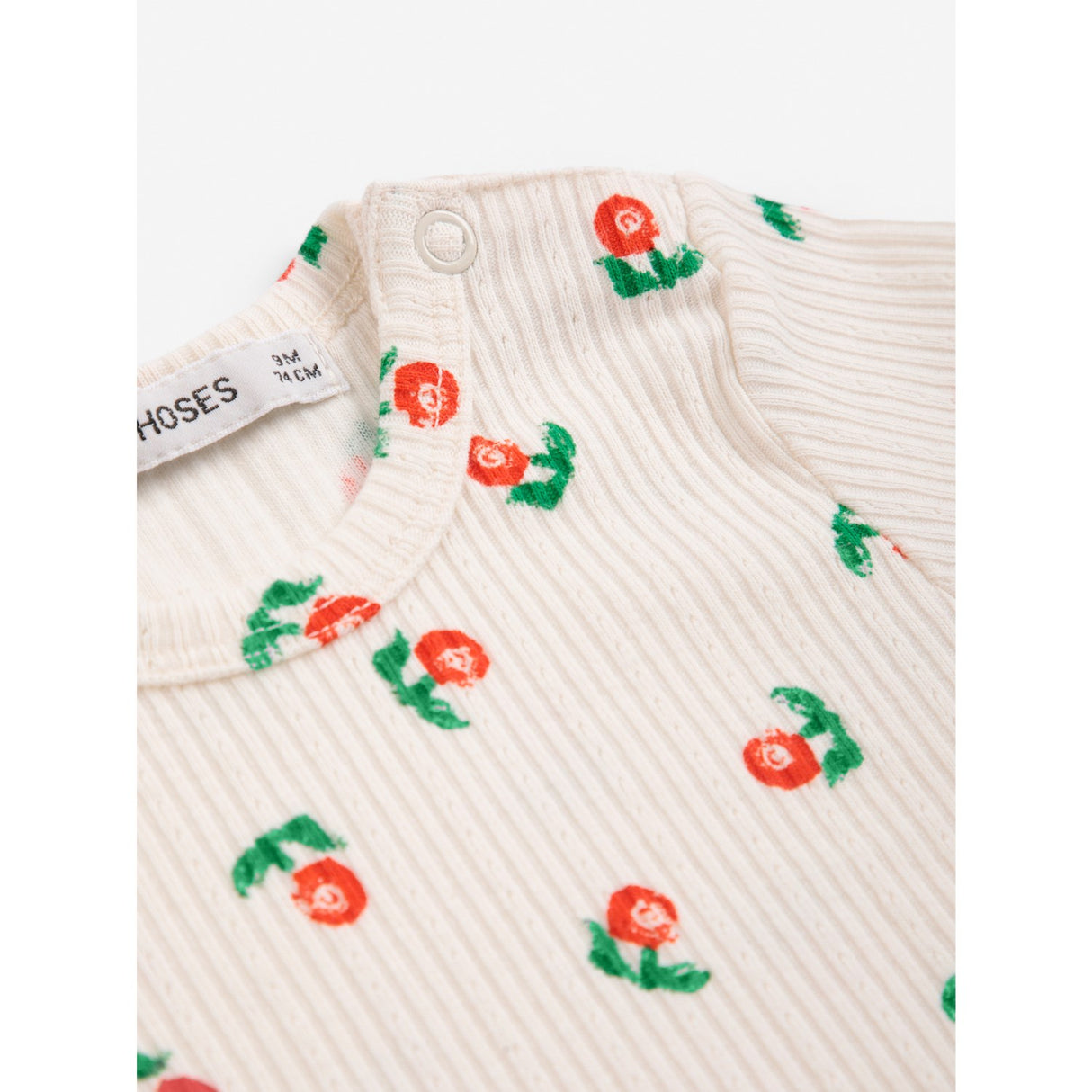 Bobo Choses Offwhite Stamp Bloom All Over LS T-Shirt