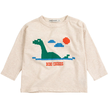 Bobo Choses Offwhite Lake Monster LS T-Shirt