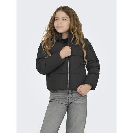 kids ONLY Black Kogdolly Life Sht Puffer Jakke Otw Noos