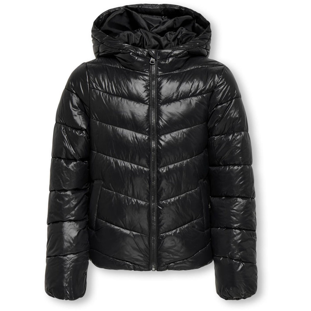 kids ONLY Black Kogkajsa Lys Quilt Hætte Jkt Otw Noos