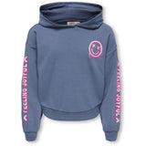 kids ONLY Vintage Indigo Carefree Kogsmile Life L/S Hætte Ub Swt Noos