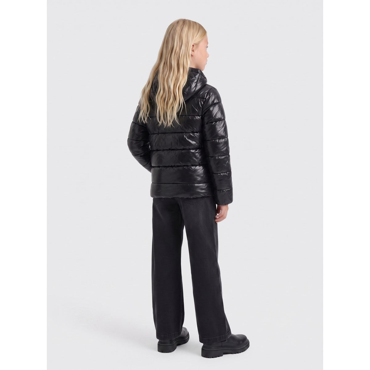kids ONLY Black Kogkajsa Lys Quilt Hætte Jkt Otw Noos