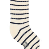 minipop® Navy/Off White Minipop Bambus Strømper Stripe