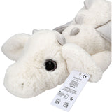 Dino World + Action White Snukis Drage Plys Med Glitter Vinger 65 Cm