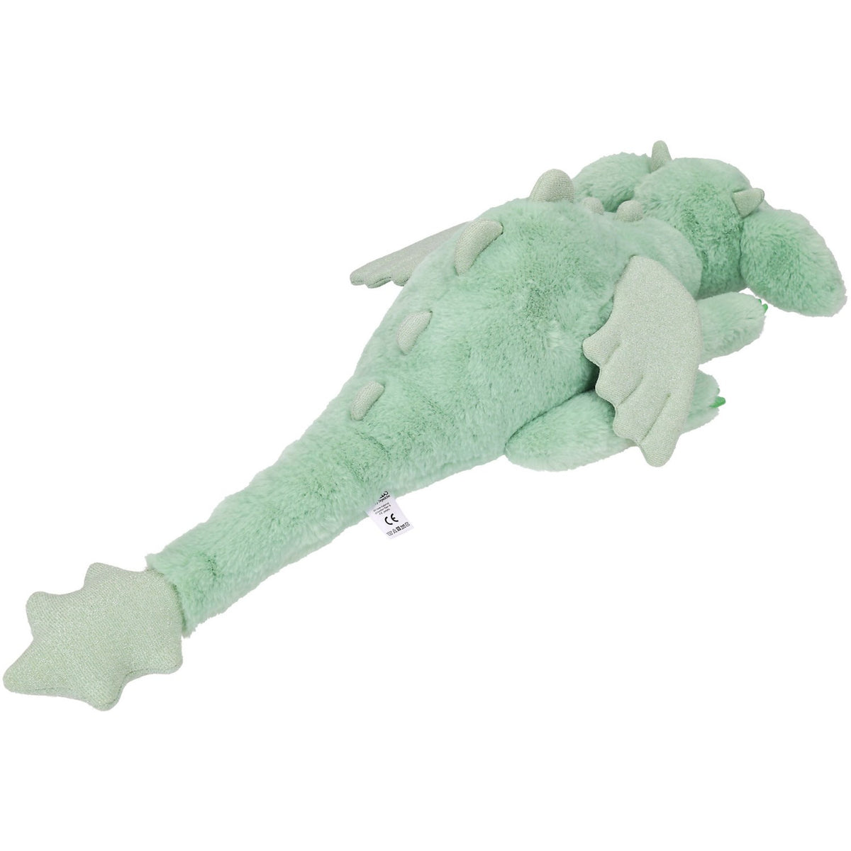 Dino World + Action Light Green Snukis Drage Plys Med Guld Glitter Vinger 65 Cm
