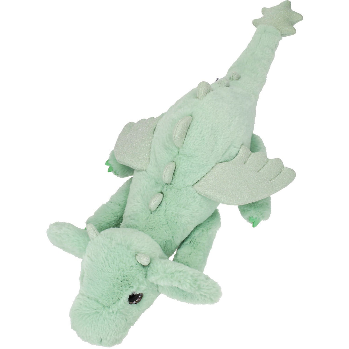 Dino World + Action Light Green Snukis Drage Plys Med Guld Glitter Vinger 65 Cm