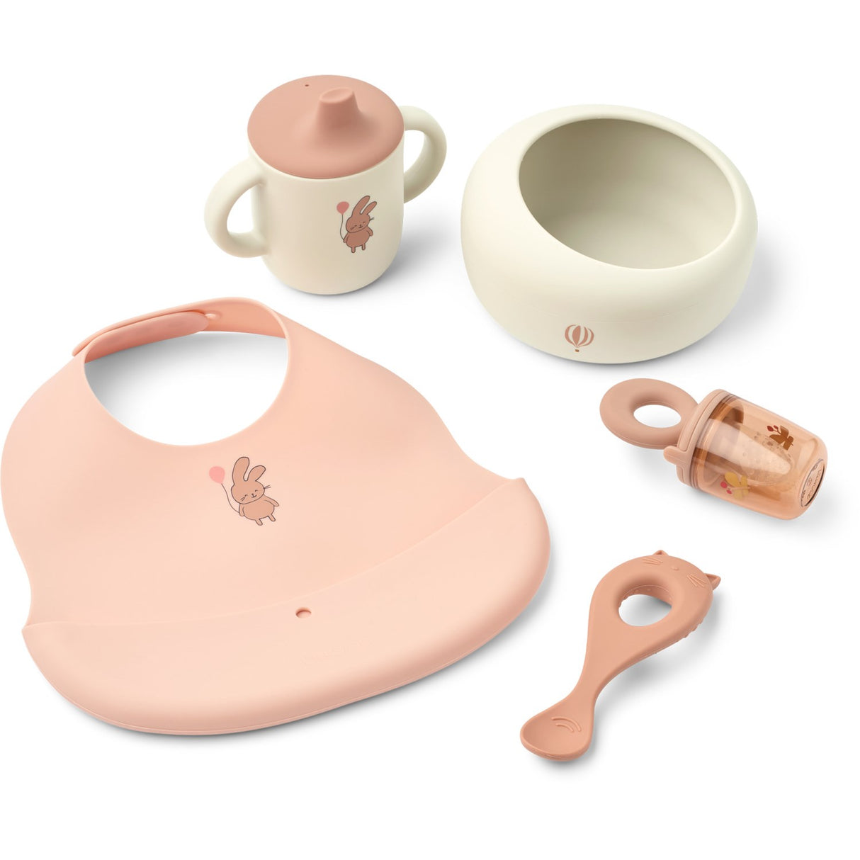 LIEWOOD Wild Child / Rosey Mileah Baby Mealtime Sæt