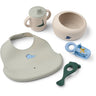 LIEWOOD Dino Roar / Dove Blue Mileah Baby Mealtime Sæt