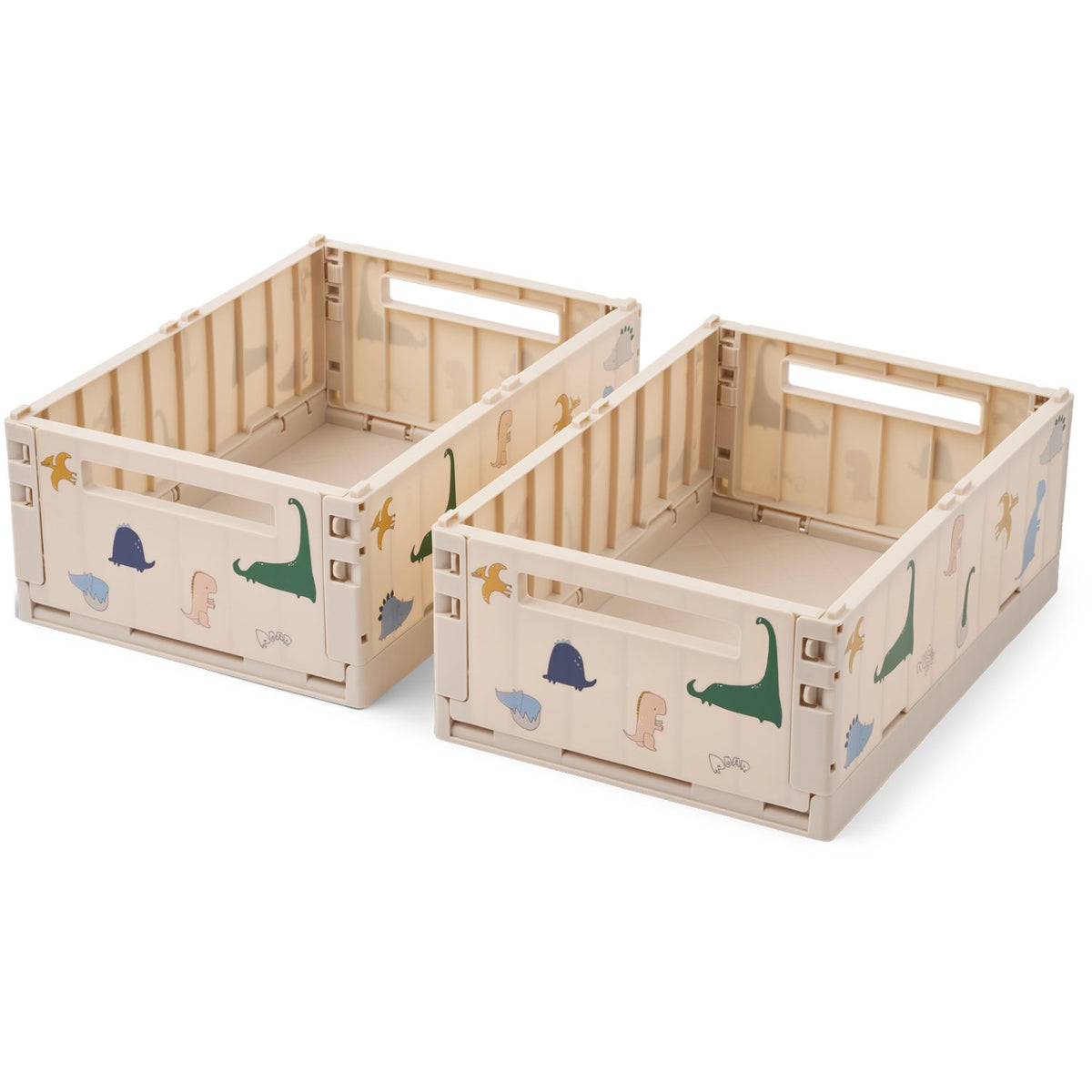 LIEWOOD Dino Roar / Sandy Weston Printed Opbevaring Æske M 2-pack
