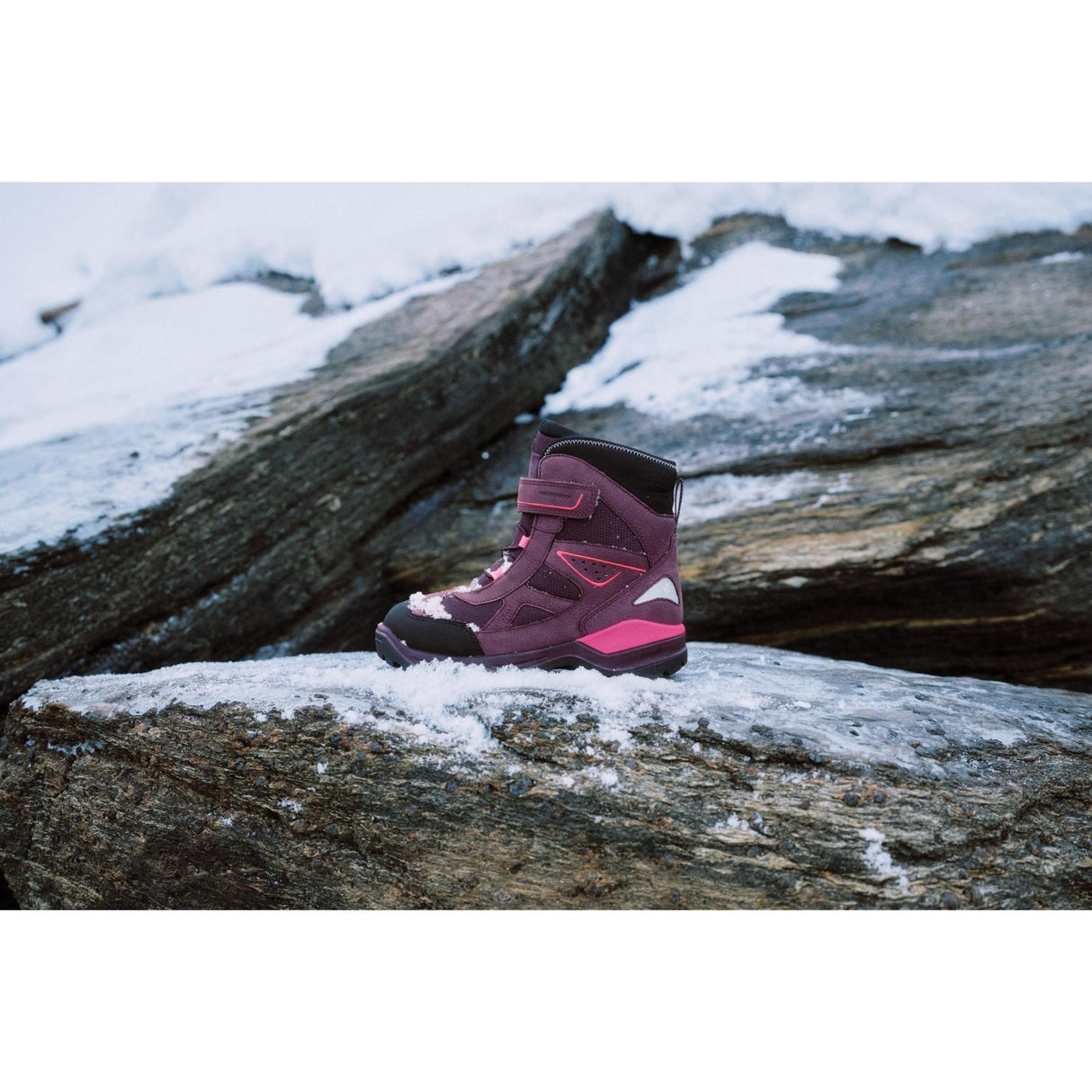 Ecco Vinterstøvle Black/Mauve/Mauve Snow Mountain K 1S Lace