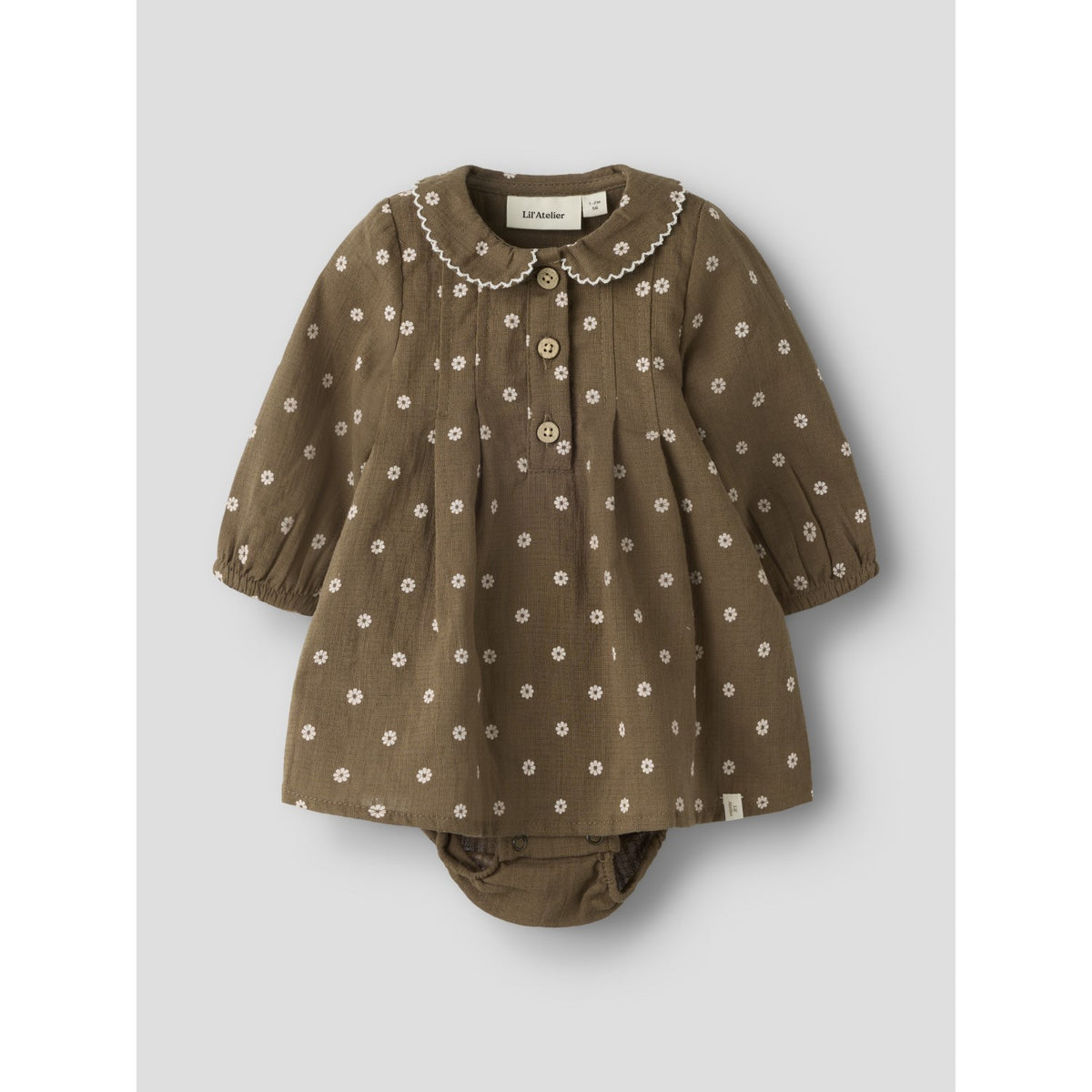Lil'Atelier Teak Nbfhulla Ls Loose Body Kjole Lil