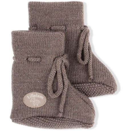Lillelam Brown Baby Booties Classic