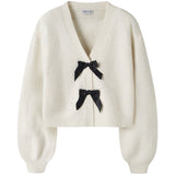 Name It Antique White Black Bow Nkfrina Ls Strik Card Noos