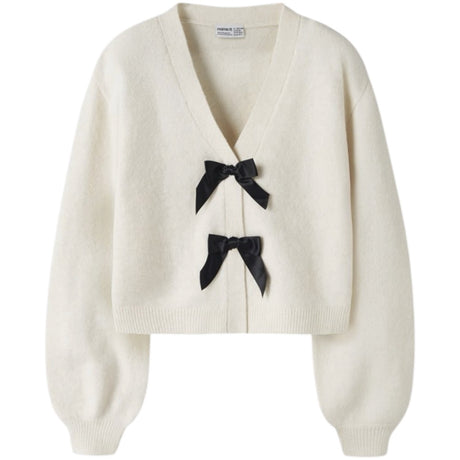 Name It Antique White Black Bow Nkfrina Ls Strik Card Noos